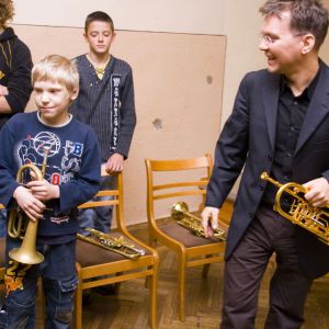 teaching kids in Ventspils, Latvia