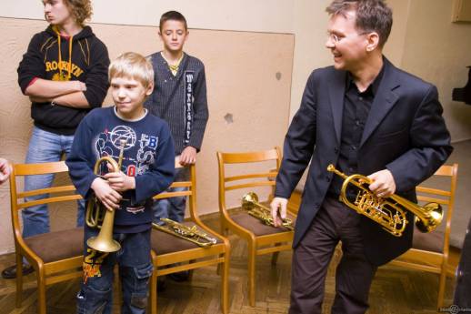 teaching kids in Ventspils, Latvia